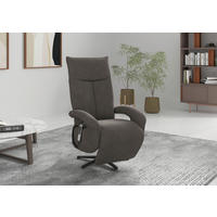 RELAXSESSEL Flachgewebe Kopfteilverstellung, Rücken echt    - Schwarz/Graphitfarben, MODERN, Textil/Metall (74/112/82cm) - Sit & More