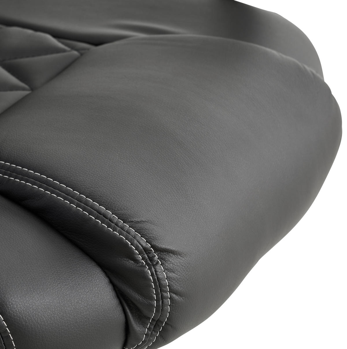 GAMINGSTUHL  in Lederlook Schwarz  - Weiss/Schwarz, Design, Kunststoff/Textil (63/113-122/70cm) - Xora