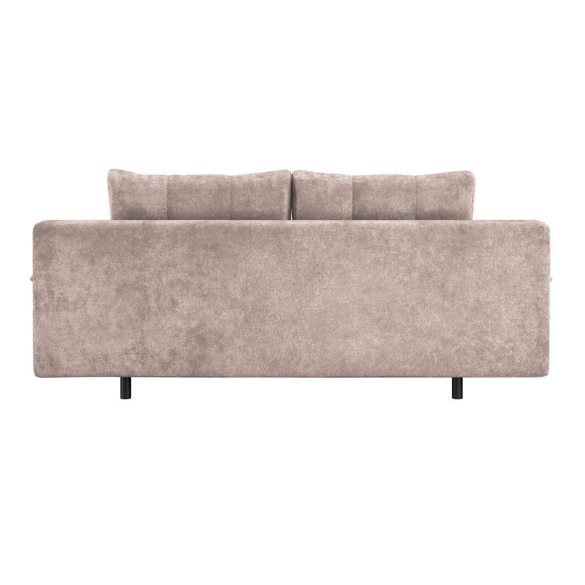 SCHLAFSOFA  mit Liegefunktion, Schlafen auf Sitzhöhe, Rücken echt Chenille Rosa  - Schwarz/Rosa, KONVENTIONELL, Textil/Metall (203/94/96cm) - Carryhome