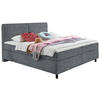BOXSPRINGBETT 160/200 cm  in Dunkelgrau  - Dunkelgrau/Schwarz, Konventionell, Kunststoff/Textil (160/200cm) - Hom`in