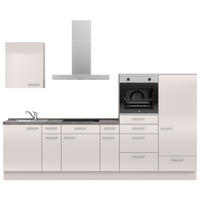 KÜCHENLEERBLOCK 300 cm   in Schieferfarben, Hellgrau  - Schieferfarben/Edelstahlfarben, MODERN, Holzwerkstoff/Metall (300cm) - Nobilia