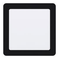 STROPNÉ LED SVIETIDLO, 16,6/16,6/2,6 cm - čierna/biela, Basics, kov/plast (16,6/16,6/2,6cm) - Eglo