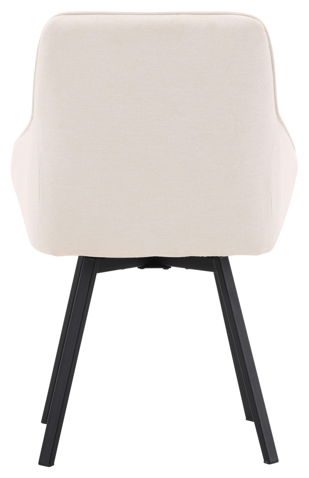 STUHL-SET 2 Stück  in Stahl Textilgeflecht Metall, Textil  - Beige/Schwarz, Design, Textil/Metall (55/88/60cm) - Livetastic