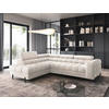 ECKSOFA in Plüsch Weiß  200/276 cm  - Schwarz/Weiß, Design, Textil/Metall (200/276cm) - MID.YOU