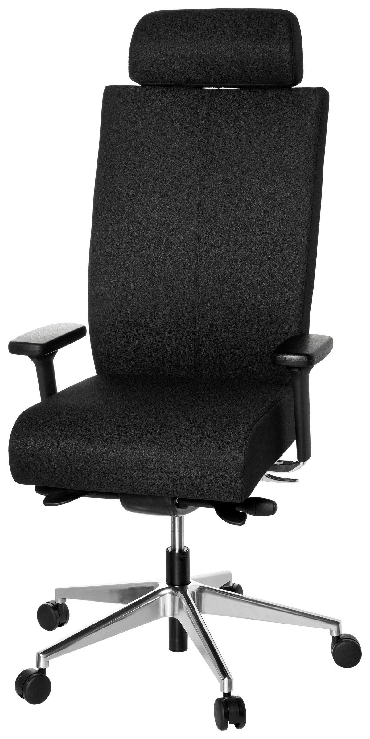 DREHSTUHL Flachgewebe Schwarz  - Alufarben/Schwarz, MODERN, Kunststoff/Textil (59/138/49cm) - MID.YOU