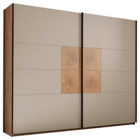 SCHWEBETÜRENSCHRANK  in Kaschmir, Eiche Artisan  - Kaschmir/Schwarz, KONVENTIONELL, Holzwerkstoff/Metall (270/225,5/63,7cm) - Xora
