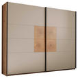 SCHWEBETÜRENSCHRANK  in Kaschmir, Eiche Artisan  - Kaschmir/Schwarz, KONVENTIONELL, Holzwerkstoff/Metall (270/225,5/63,7cm) - Xora