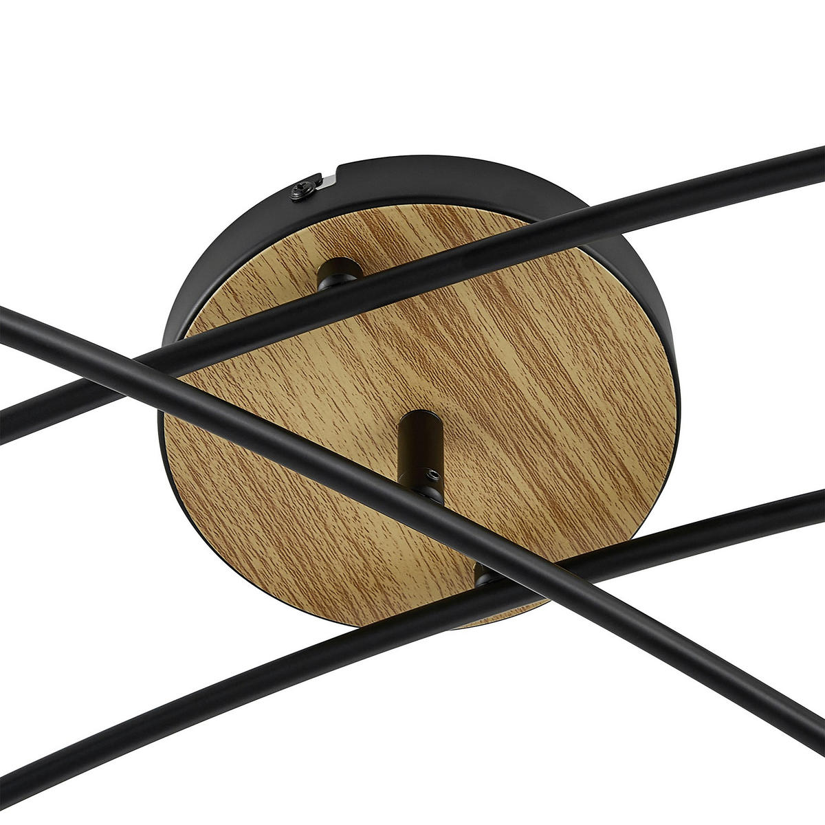 Plafonieră    84/72/18 cm  - culoare lemn frasin/negru, Basics, sticlă/metal (84/72/18cm) - Novel