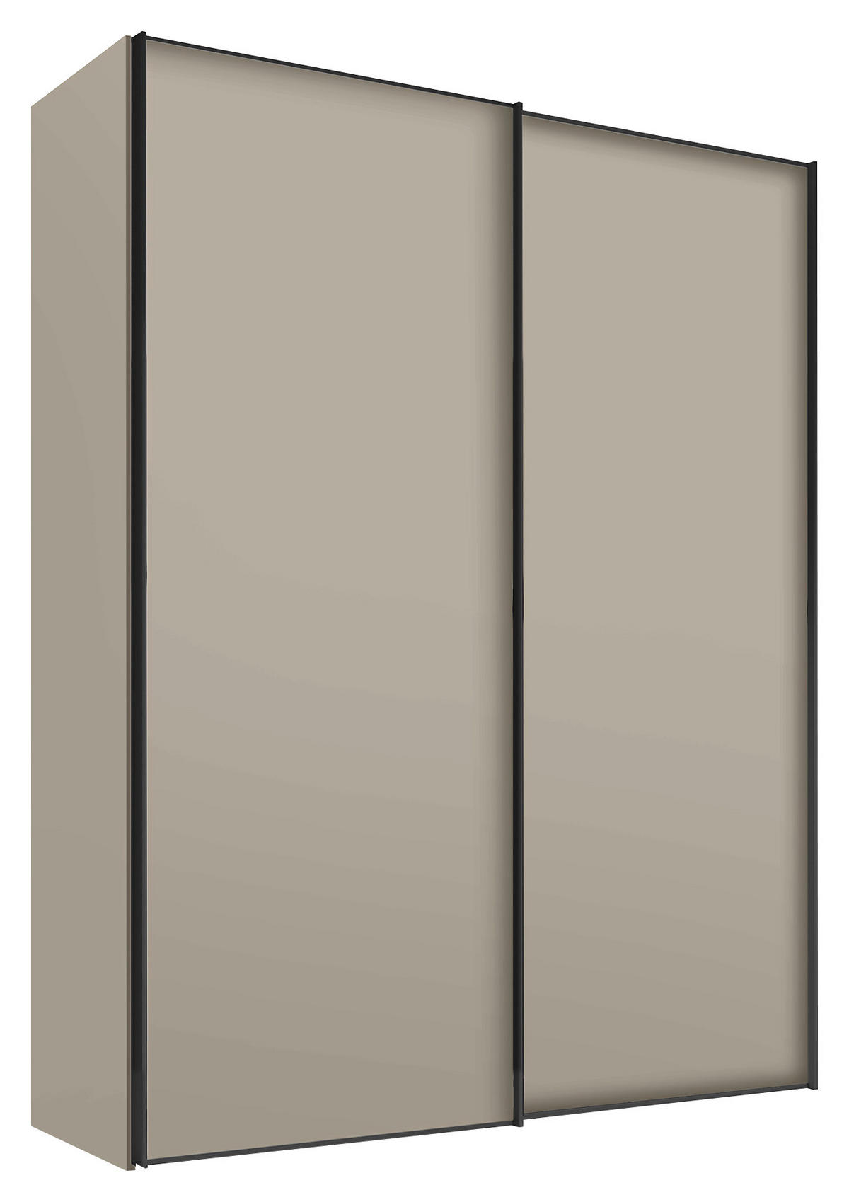 SCHWEBETÜRENSCHRANK in Sandfarben  - Sandfarben/Graphitfarben, Design, Holzwerkstoff/Metall (188/222/68cm) - Moderano