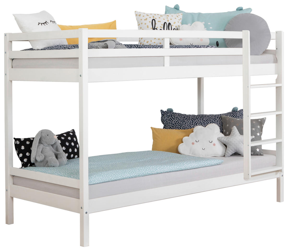 ETAGENBETT - Weiß, MODERN, Holz (90/200cm) - MID.YOU
