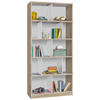REGAL Weiß, Eiche San Remo  - Weiß/Eiche San Remo, KONVENTIONELL, Holzwerkstoff (90/197/38cm) - Boxxx