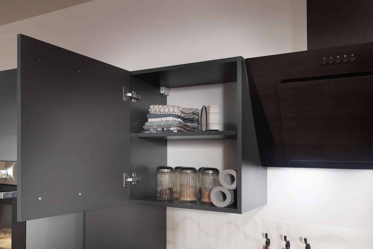 ECKKÜCHE - Silberfarben/Grau, Design, Holzwerkstoff/Metall (340/172cm) - Respekta