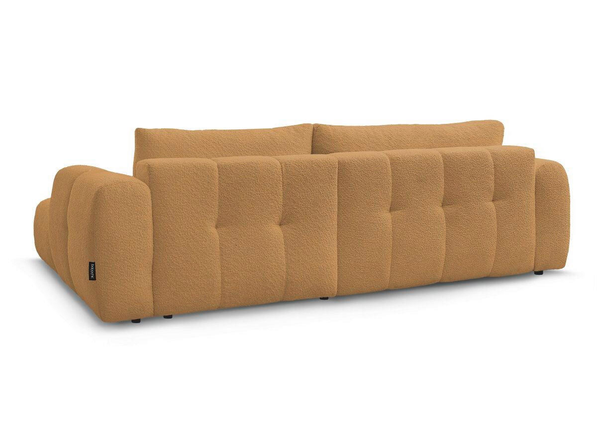 ECKSCHLAFSOFA FUJI Bouclé Gelb  inkl.  - Gelb/Schwarz, MODERN, Kunststoff/Textil (292/160cm)