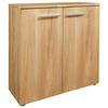 KOMMODE 80/86/36 cm  in Eichefarben  - Eichefarben/Alufarben, Design, Holz/Holzwerkstoff (80/86/36cm) - Dieter Knoll