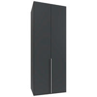 DREHTÜRENSCHRANK in Graphitfarben  - Alufarben/Graphitfarben, Modern, Holzwerkstoff/Metall (90/236/58cm) - MID.YOU