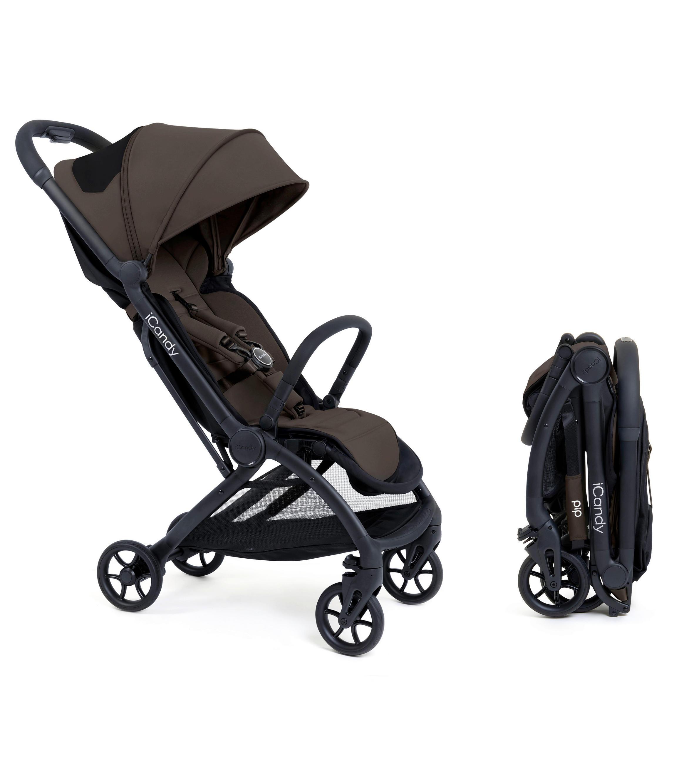 KIŠOBRAN KOLICA  PIP  - smeđa/crna, Basics, tekstil/metal (104.5/44/67cm) - ICANDY