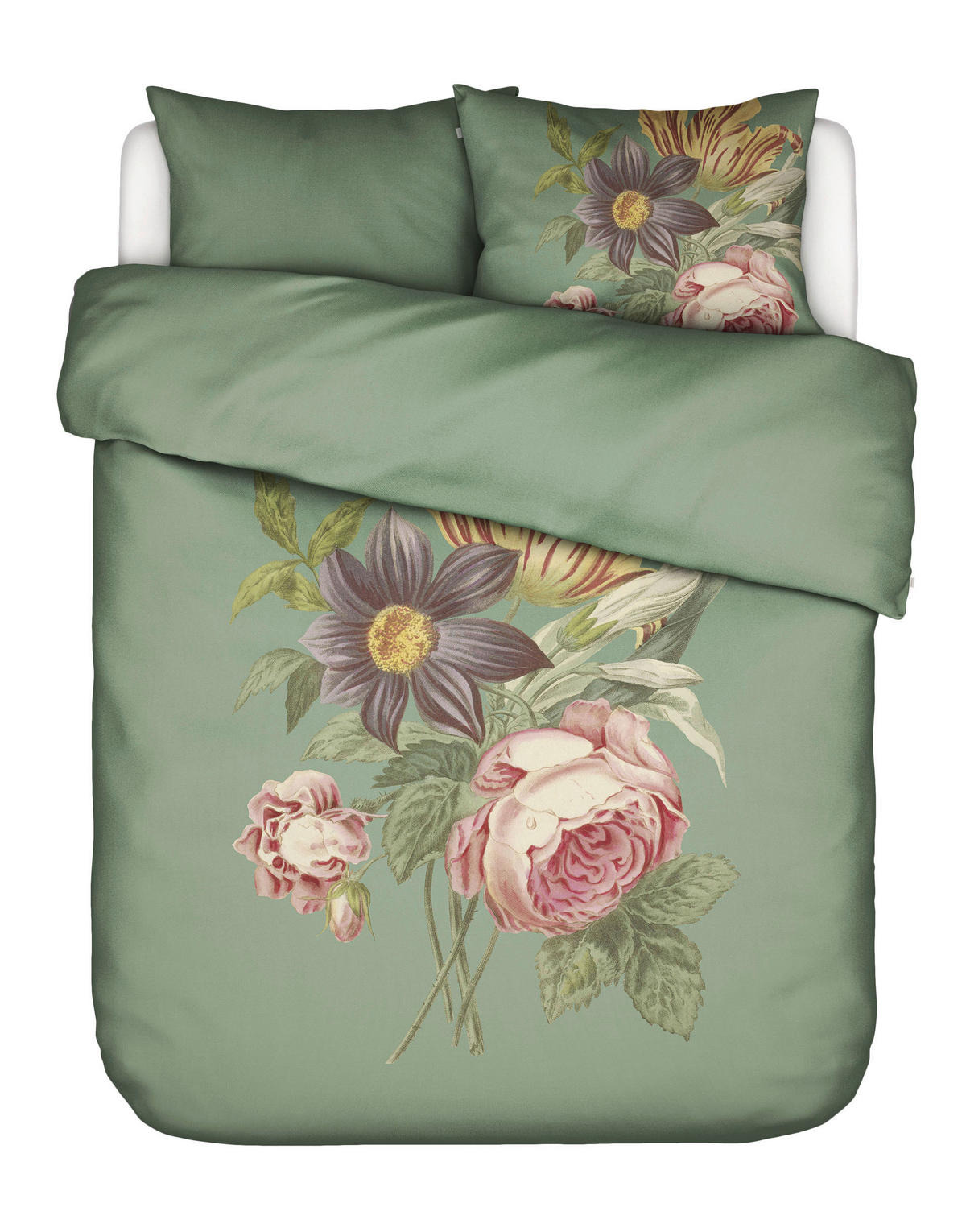 BETTWÄSCHE Madia Satin 200/200 cm  - Grün, KONVENTIONELL, Textil (200/200cm) - Essenza