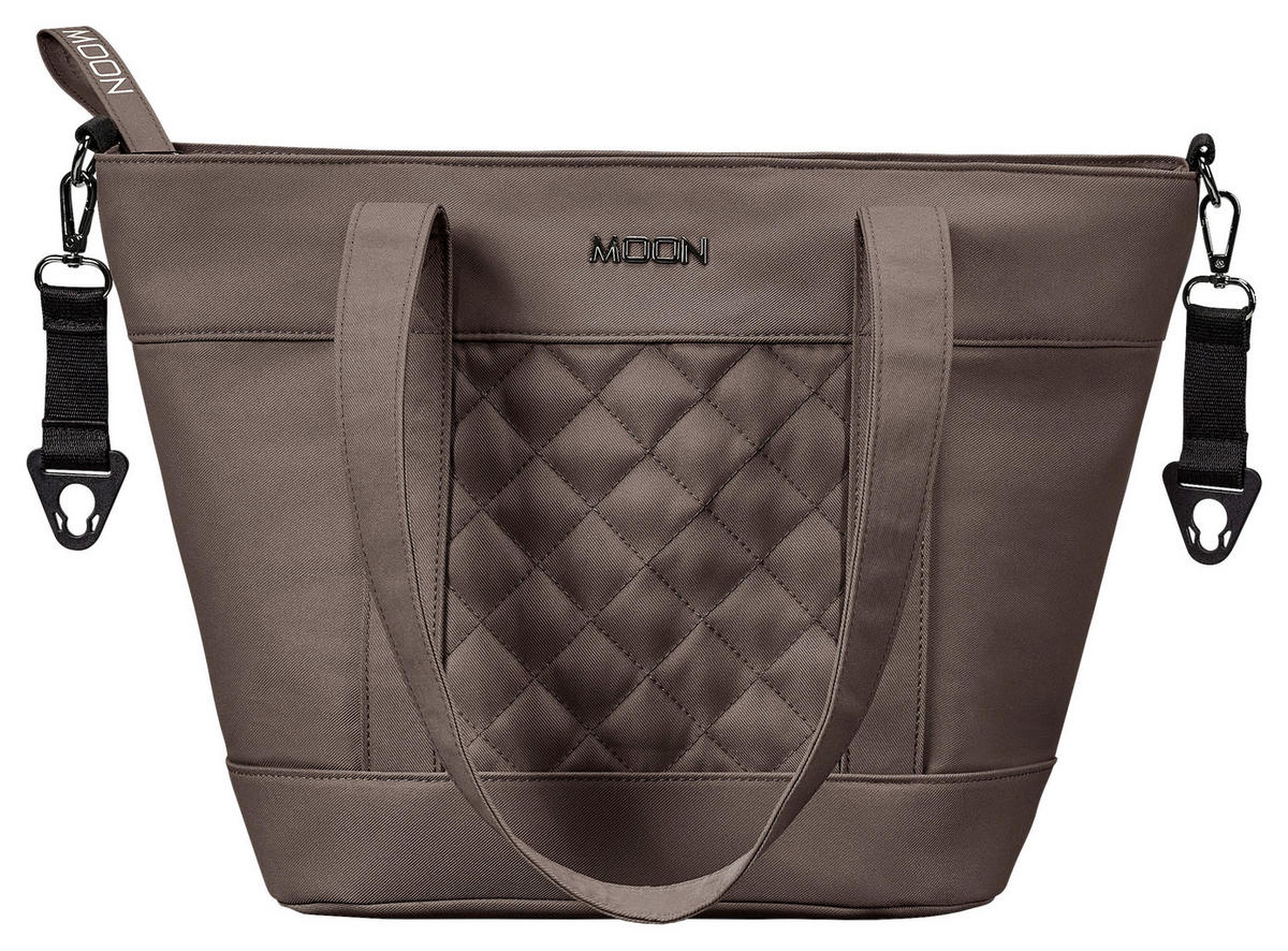 WICKELTASCHE V-Shape Bag  - Waldgrün/Greige, Basics, Textil (41/16/28cm) - Moon