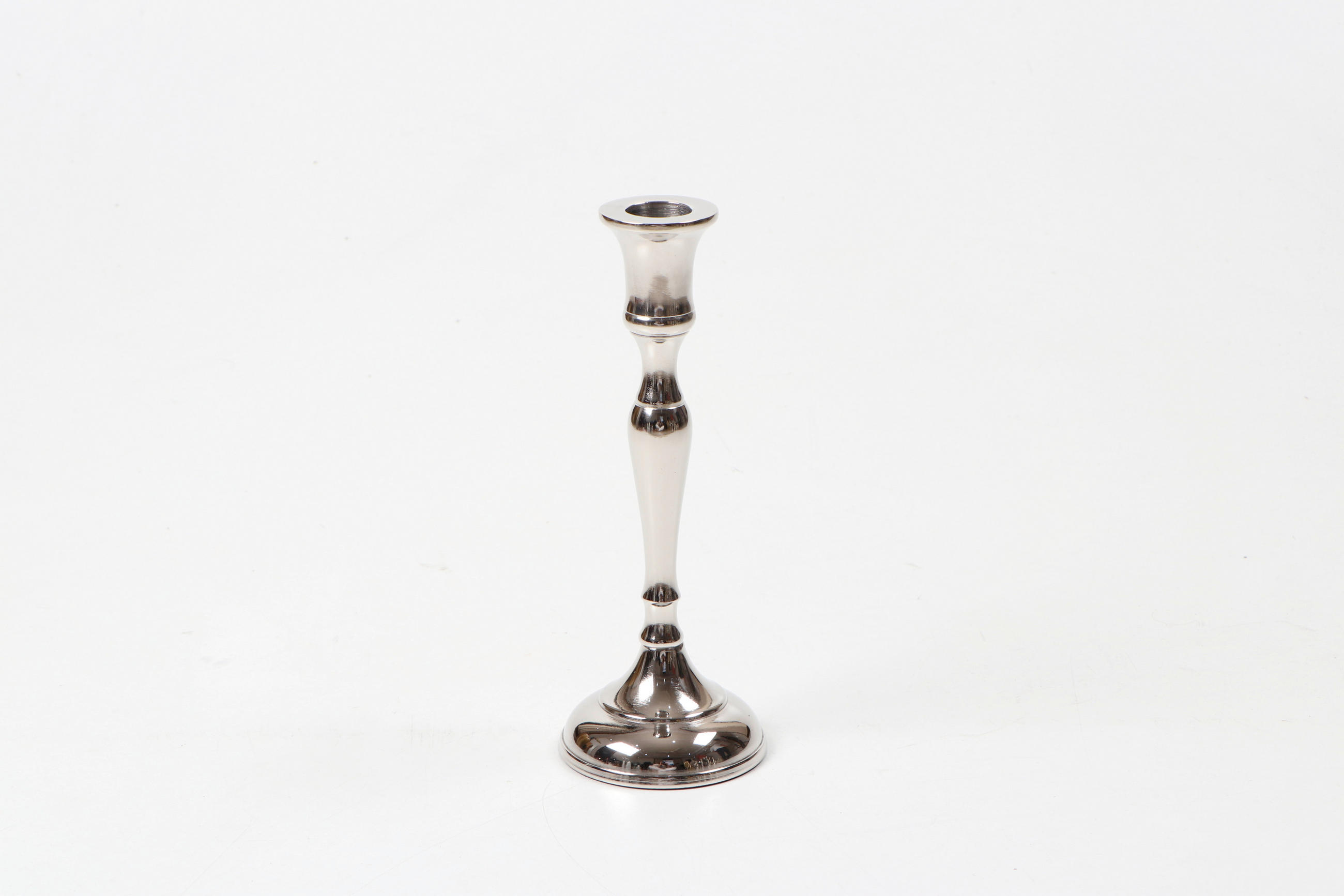 GYERTYATARTÓ - nikkelszínű, Design, fém (7,5/20/4cm) - Ambia Home