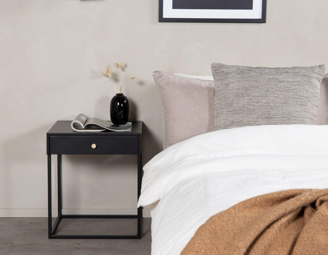 NACHTTISCH 41/50/43 cm  - Goldfarben/Schwarz, Design, Metall (41/50/43cm) - Livetastic