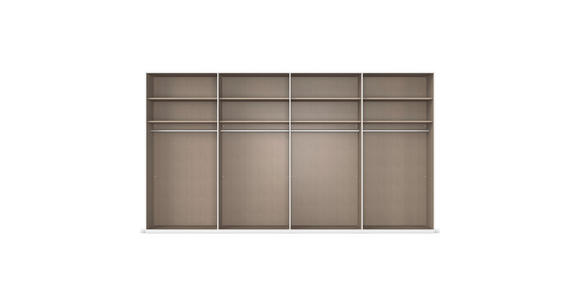 SCHWEBETÜRENSCHRANK  in Weiß  - Alufarben/Weiß, Basics, Holzwerkstoff/Metall (400/223/68cm) - Novel