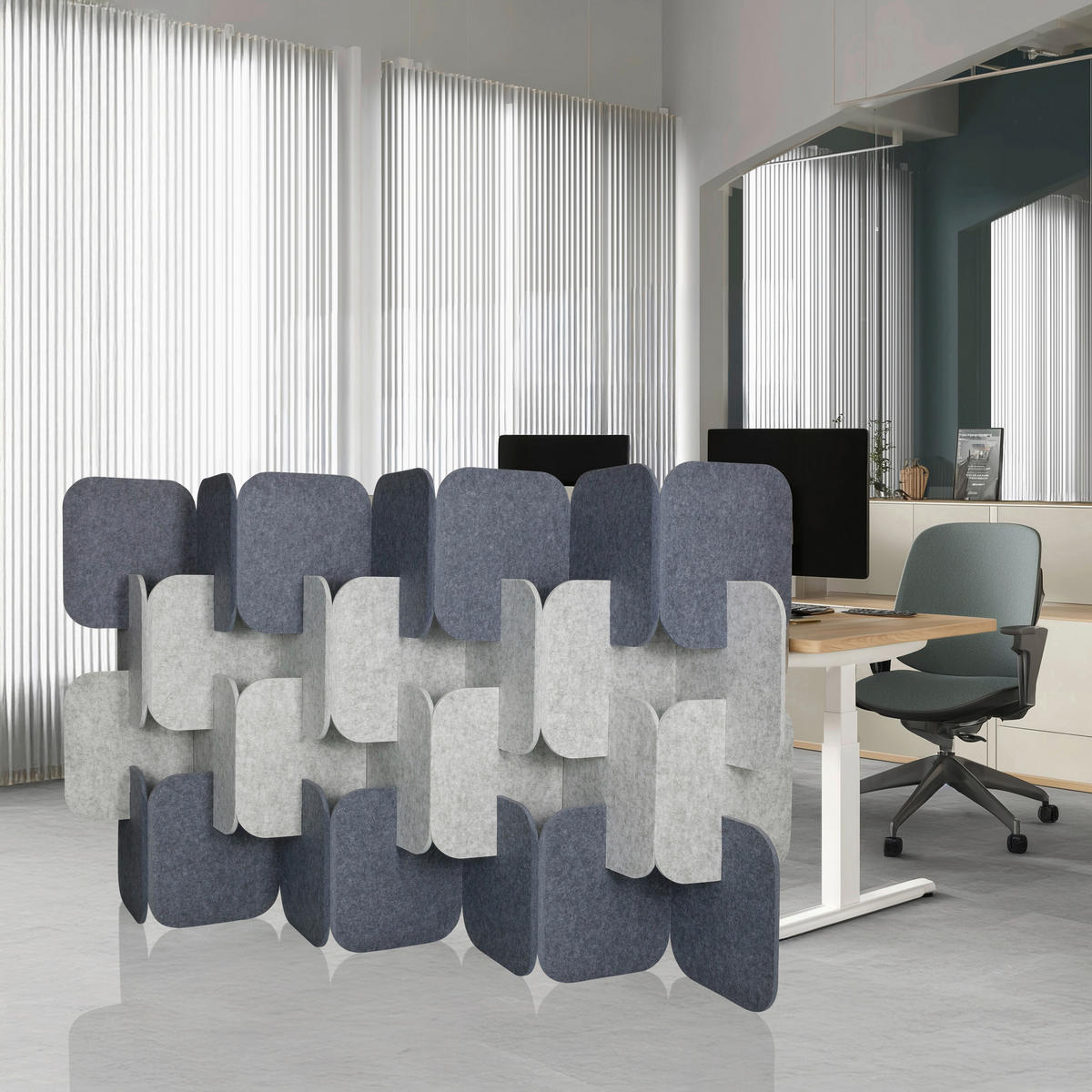 TRENNWAND  in Anthrazit  - Anthrazit, MODERN, Textil (174/114/25cm) - MID.YOU