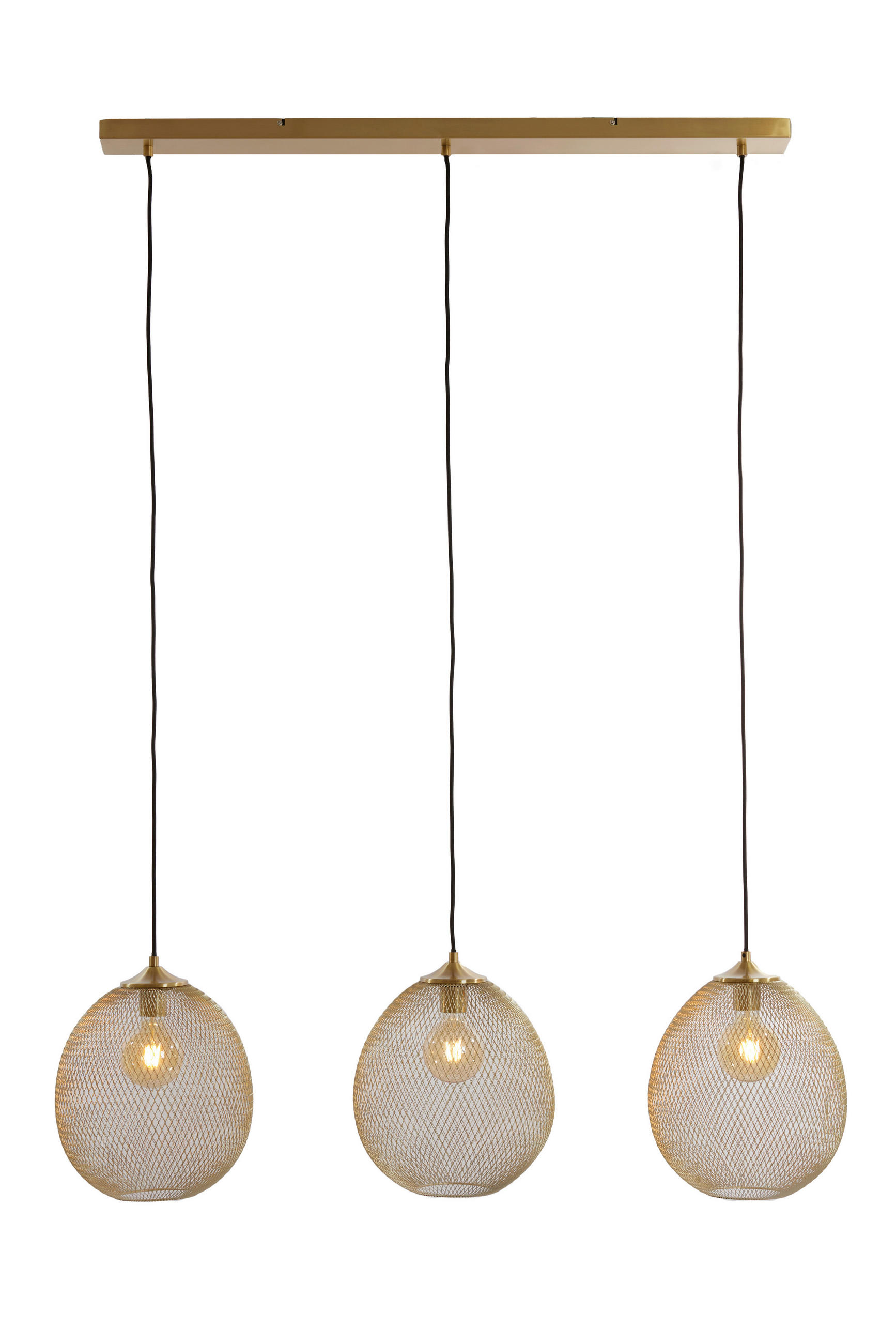 HÄNGELEUCHTE Moroc 104/30/34 cm   - Goldfarben, Design, Metall (104/30/34cm) - Light & Living