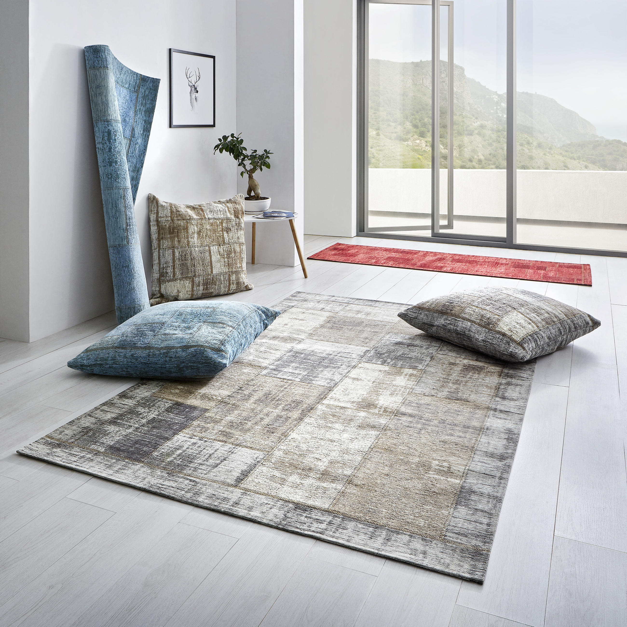 FLACHWEBETEPPICH 155/230 cm Grau, Beige - Beige/Grau, Trend, Textil (155/230cm) - Novel