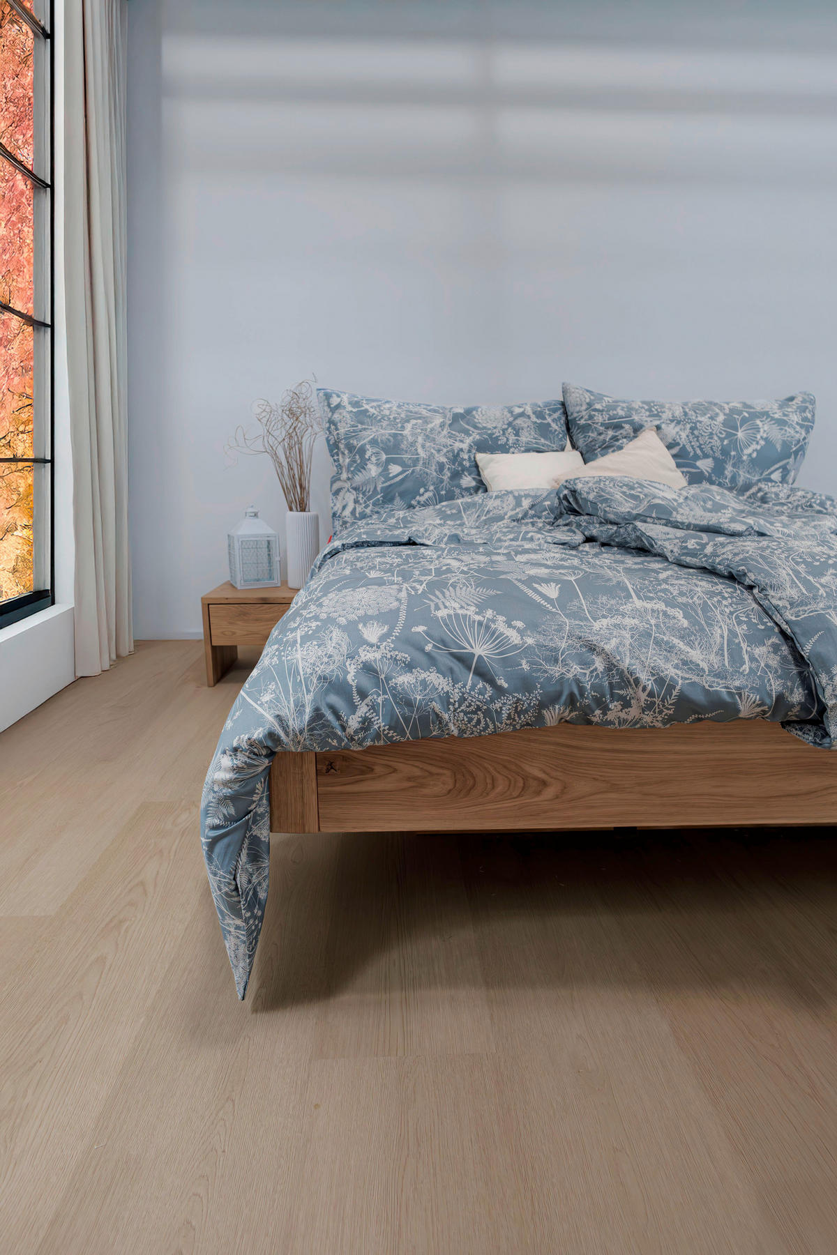 BETTWÄSCHE Makosatin 140/200 cm  - Greige/Graublau, Basics, Textil (140/200cm) - Fleuresse