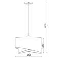 HÄNGELEUCHTE 45/130 cm  - Braun, Trend, Textil/Metall (45/130cm) - Novel