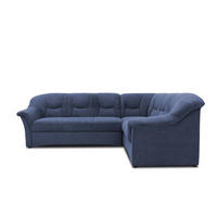 ECKSOFA Dunkelblau Mikrofaser  - Schwarz/Dunkelblau, KONVENTIONELL, Kunststoff/Textil (240/190cm) - MID.YOU