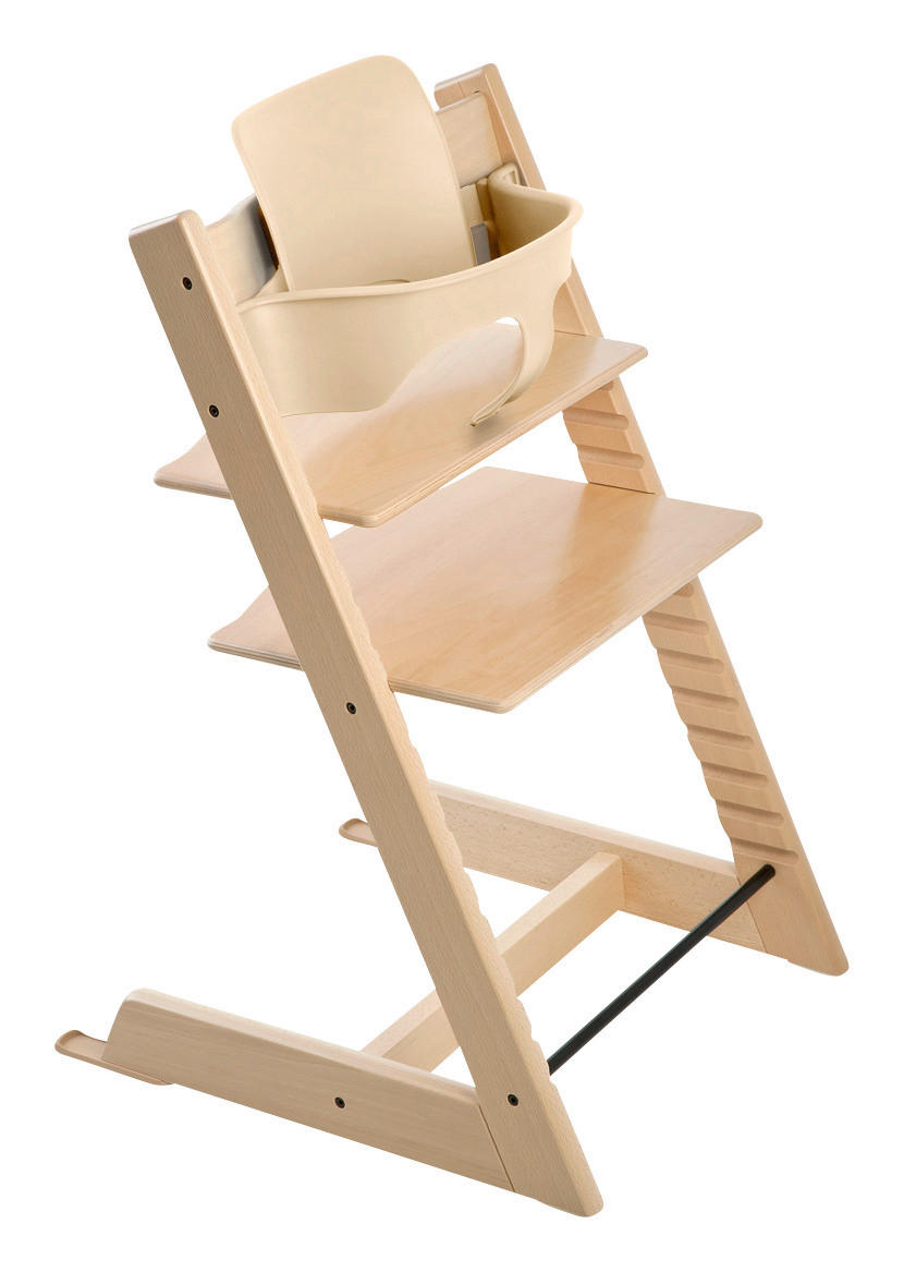 Thumbnail - Stokke Hochstuhl-Set Tripp Trapp Bundles, Natur, Holz, Buche, 83x57x46 cm, Fußstütze verstellbar, Sitzfläche höhenverste...