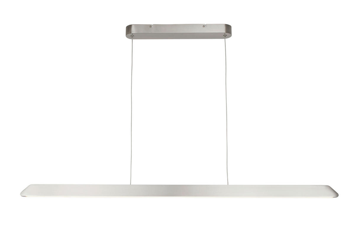 LED-HÄNGELEUCHTE Pula 113/1,5/150 cm  - Nickelfarben, Design, Kunststoff/Metall (113/1,5/150cm) - Novel