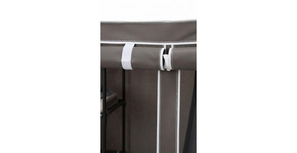 STOFFSCHRANK 110/178/46 cm  in Grau  - Grau, Basics, Kunststoff/Textil (110/178/46cm) - Carryhome