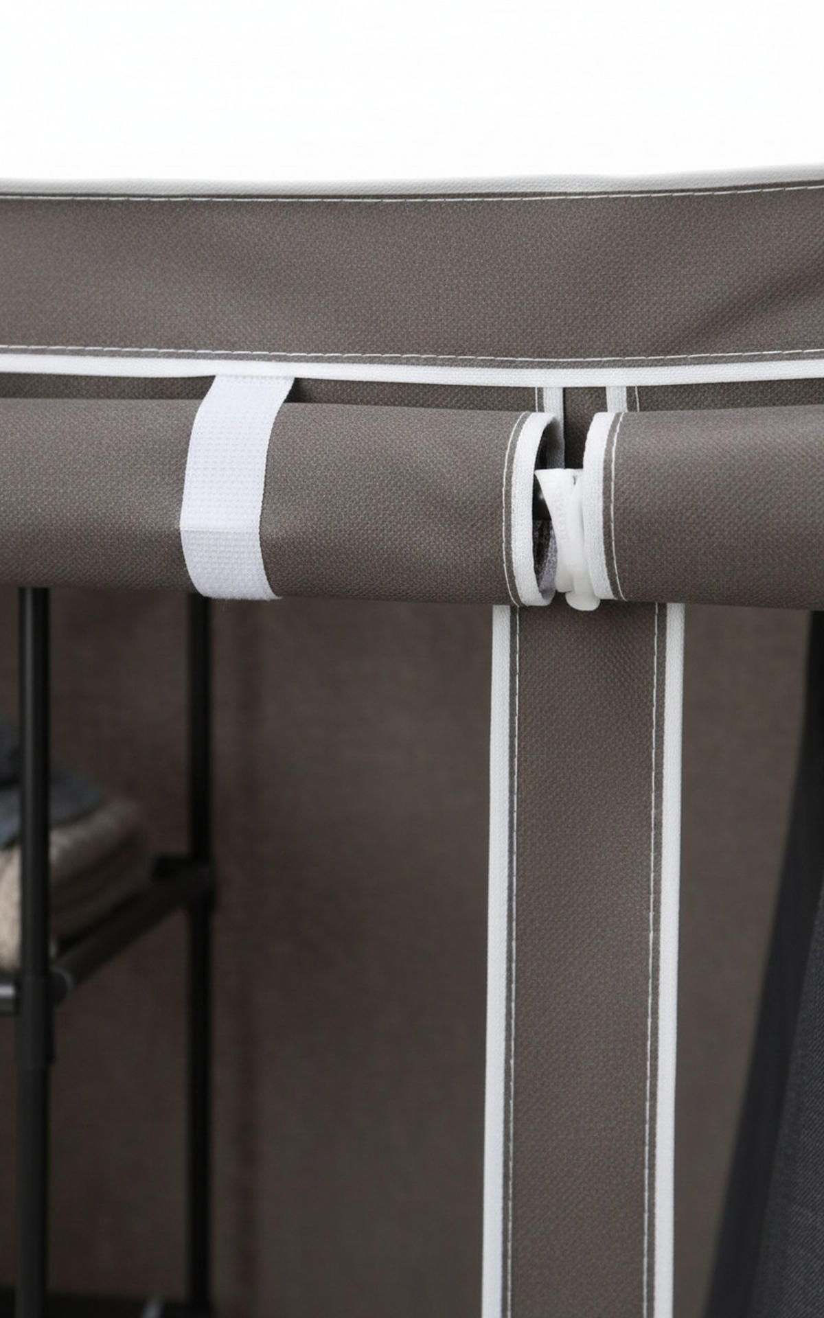 STOFFSCHRANK 110/178/46 cm  in Grau  - Grau, Basics, Kunststoff/Textil (110/178/46cm) - Carryhome