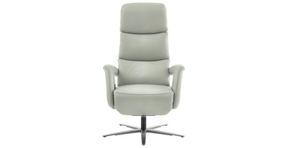 RELAXSESSEL in Leder Silberfarben  - Edelstahlfarben/Silberfarben, Design, Leder/Metall (76/119/86cm) - Dieter Knoll