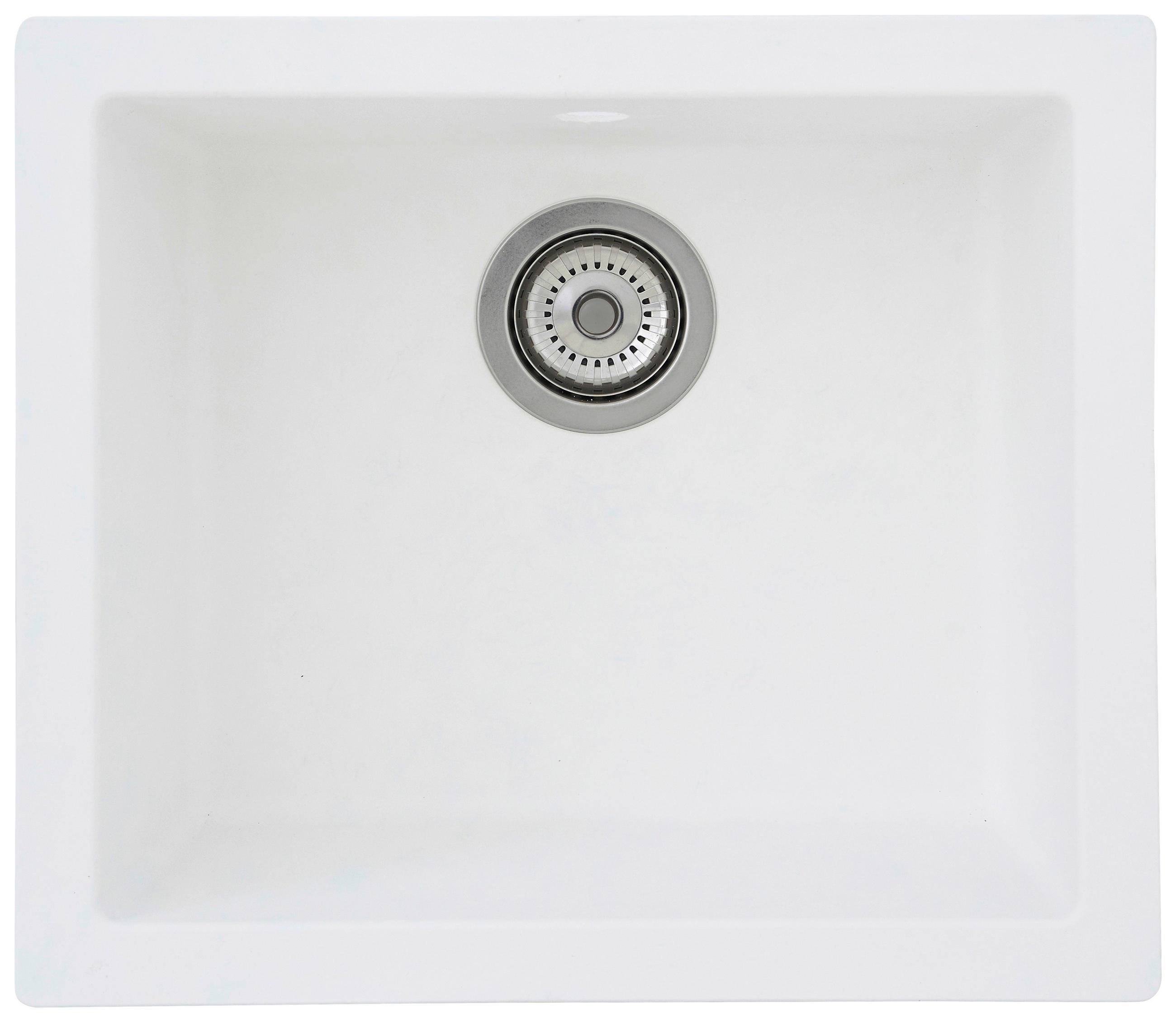 SPÜLE 1712OHIO50X44W  - Weiß, Trend, Glas/Kunststoff (50/19/44cm) - Respekta