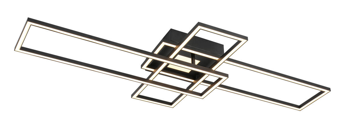 Plafonieră Cu Led 50 W    98/51/9 cm  - alb/negru, Trend, plastic/metal (98/51/9cm) - Novel