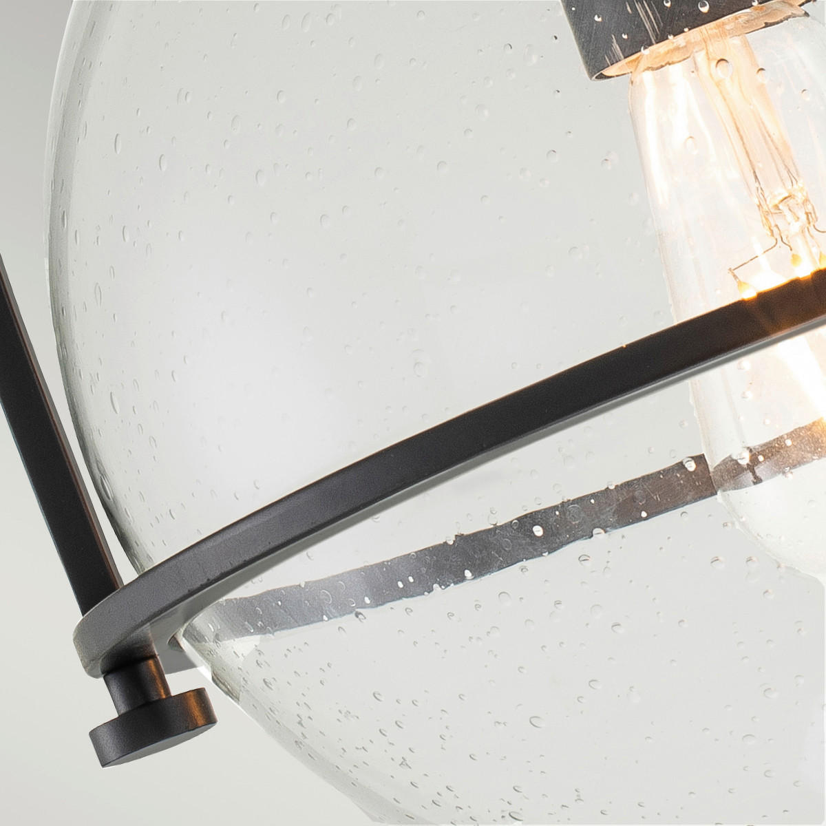 DECKENLEUCHTE  28.2/31.8 cm    - Schwarz, Design, Glas/Metall (28.2/31.8cm) - Elstead Lighting