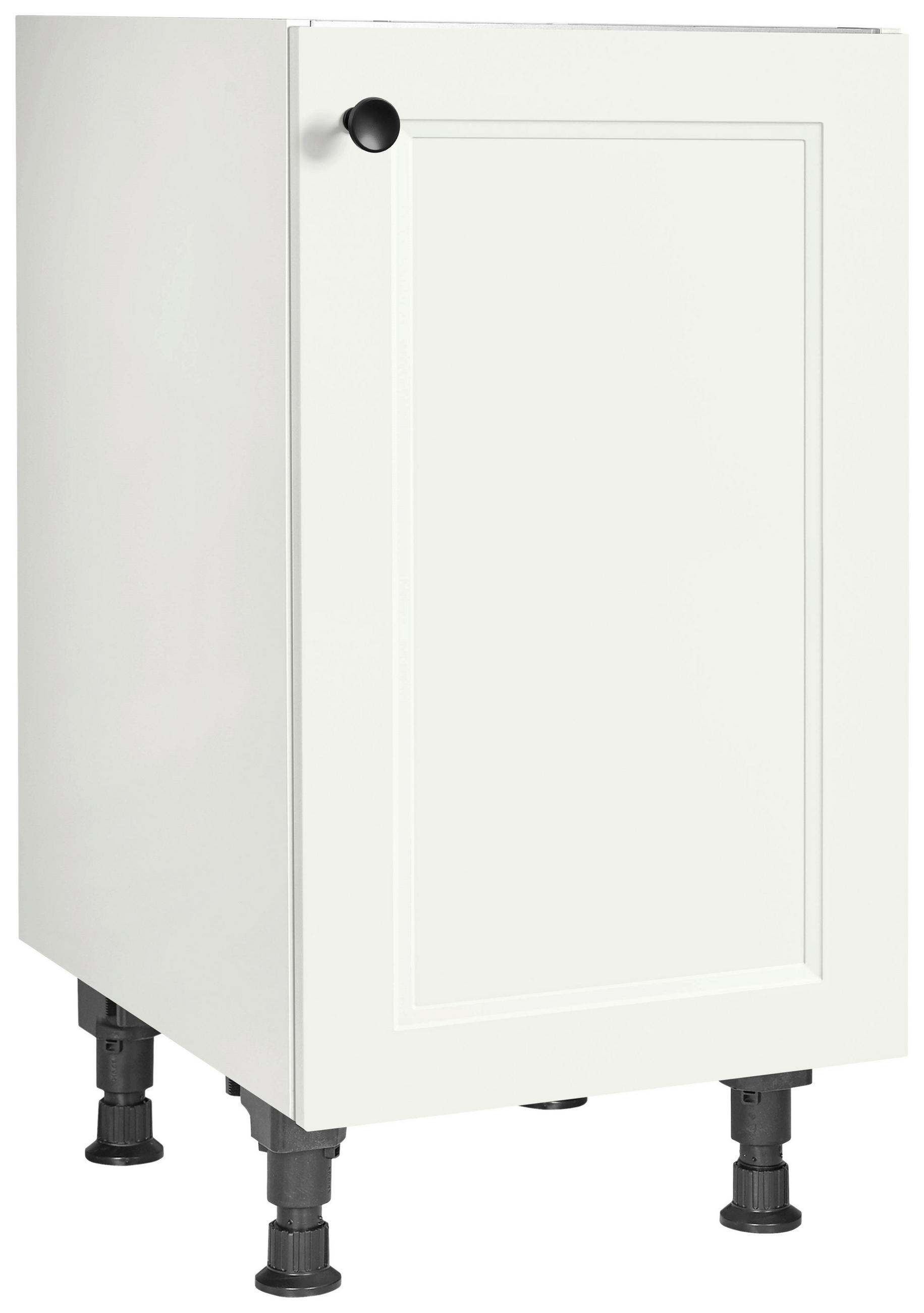 SPÜLENUNTERSCHRANK 45/87/56 cm  in Weiß  - Schwarz/Weiß, MODERN, Holzwerkstoff/Metall (45/87/56cm) - Nobilia