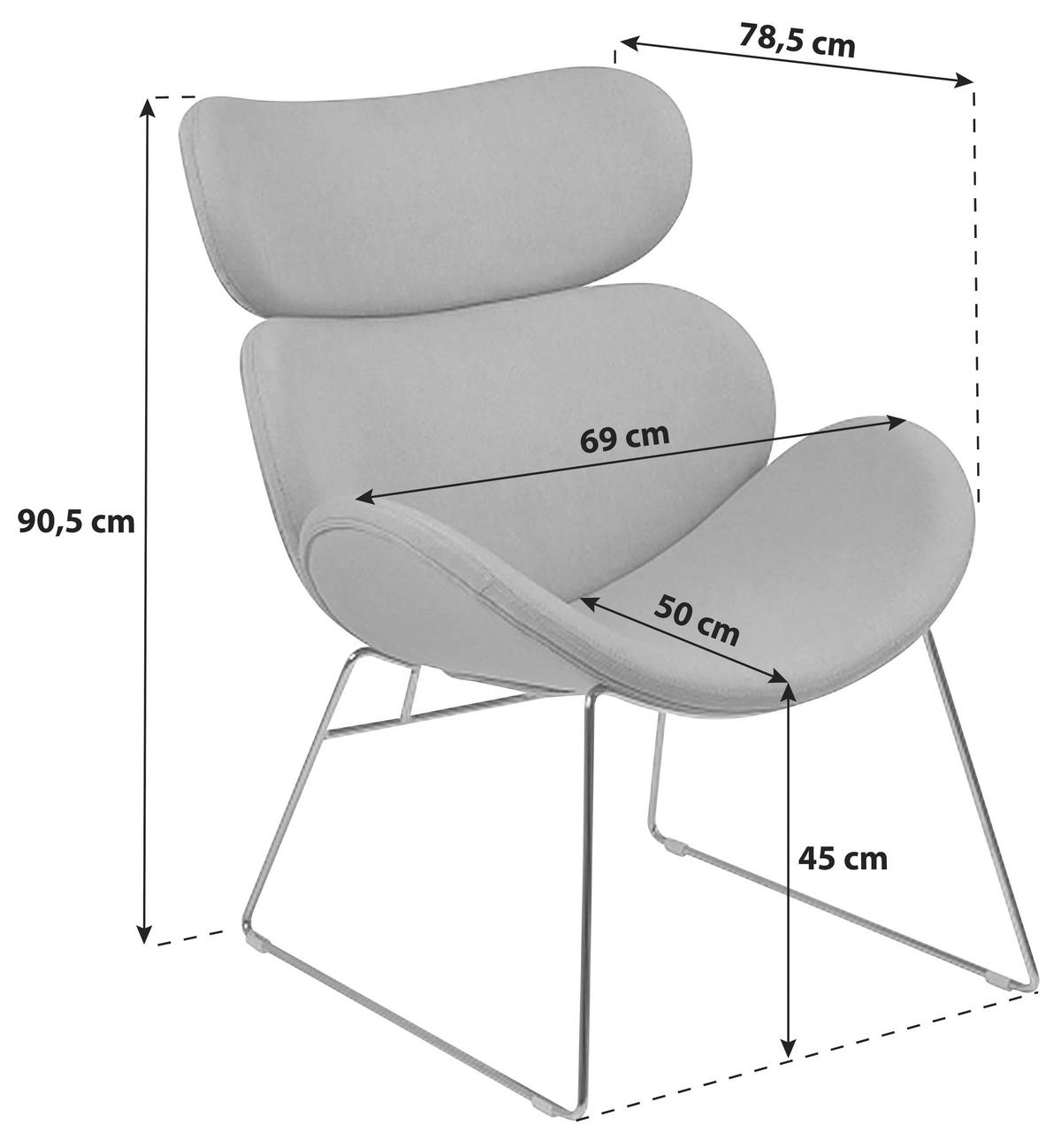 KŘESLO, textil, tmavě šedá - černá/tmavě šedá, Trend, kov/textil (69/90,5/78,5cm) - MID.YOU