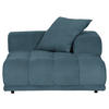 SOFAELEMENT in Plüsch Blaugrau  - Blaugrau/Schwarz, KONVENTIONELL, Kunststoff/Textil (125/66/155cm) - Carryhome