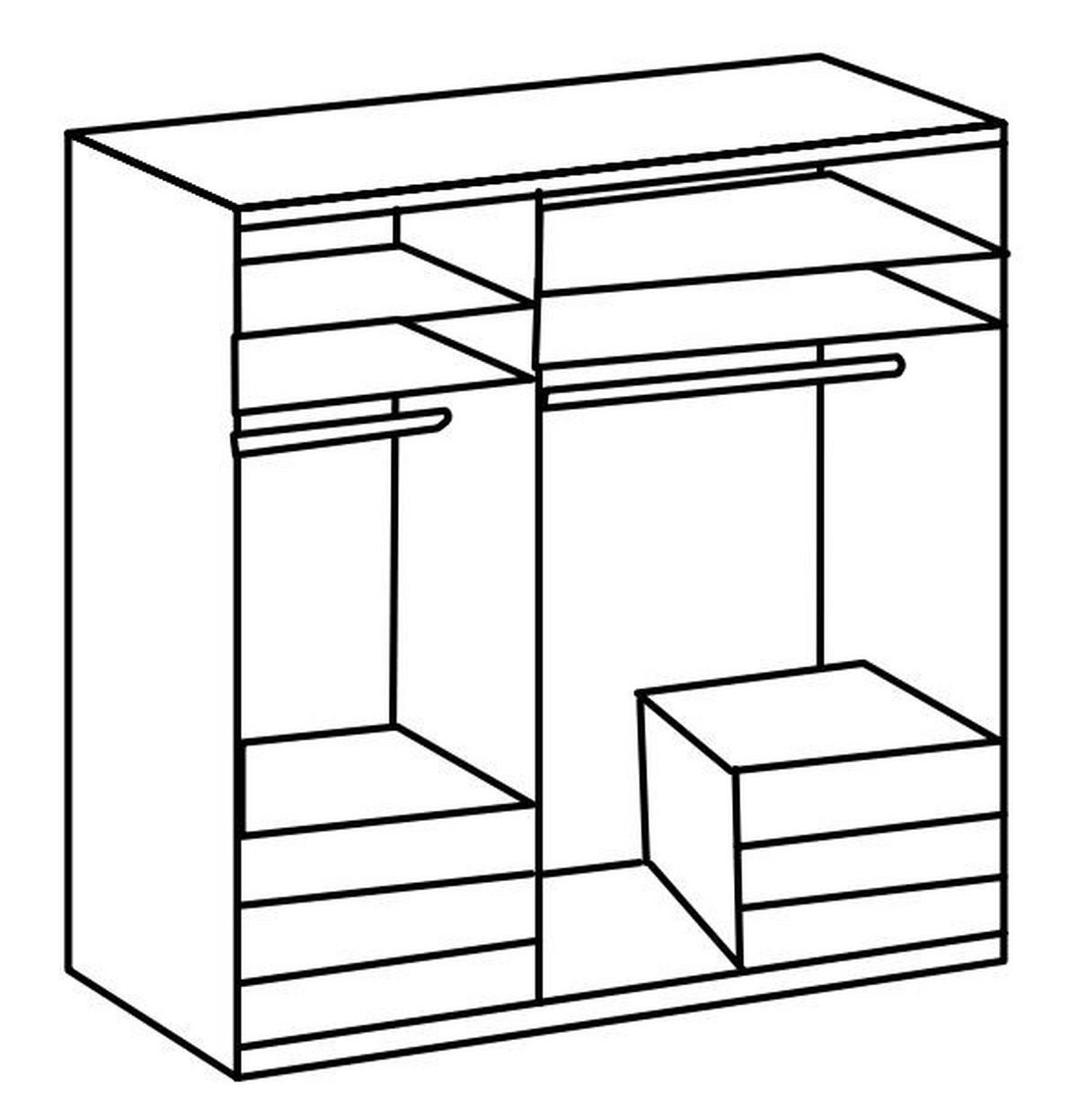 DREHTÜRENSCHRANK 150/236/58 cm 3-türig  - Chromfarben/Weiß, MODERN, Holzwerkstoff (150/236/58cm) - MID.YOU