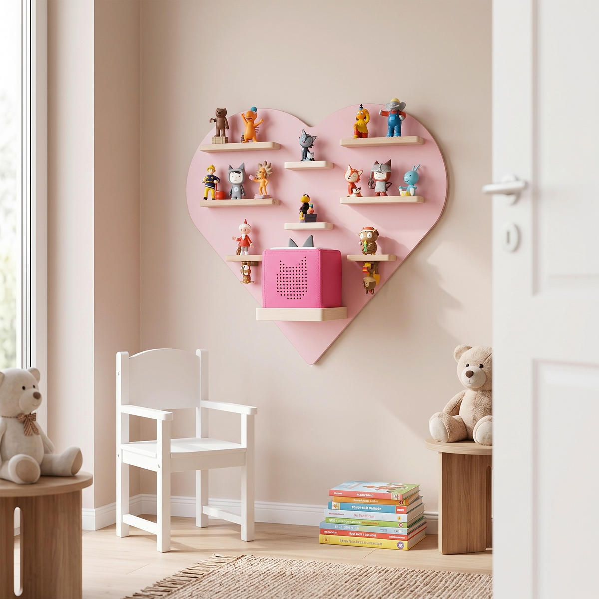 KINDERREGAL Rosa  - Rosa, MODERN, Holzwerkstoff (54/51/19cm) - Livetastic