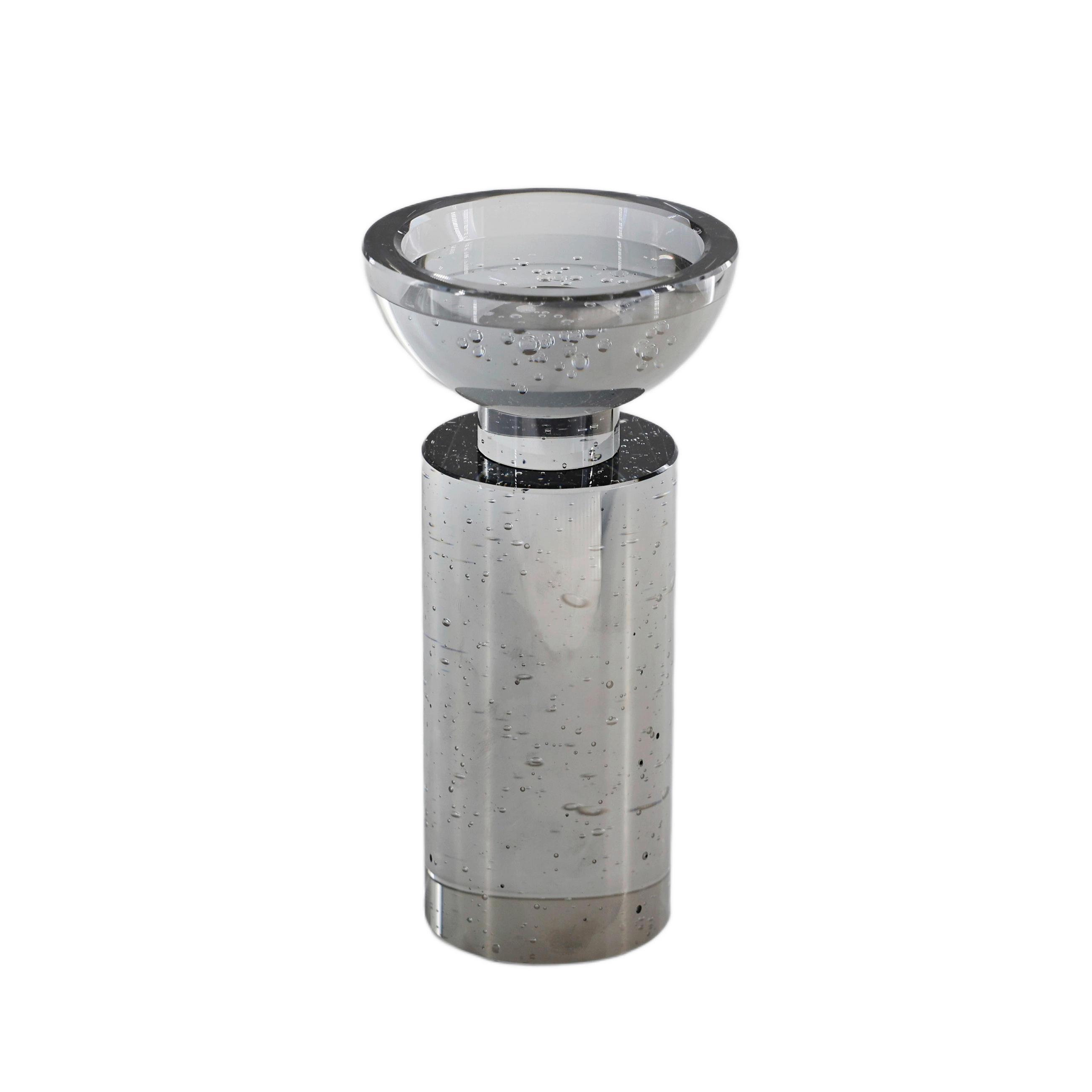KERZENHALTER - Schwarzbraun, Basics, Glas (20/9,8/20cm)