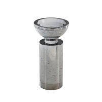 KERZENHALTER - Schwarzbraun, Basics, Glas (20/9,8/20cm)