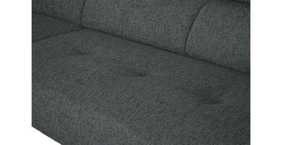 ECKSOFA in Chenille Grau  205/280 cm  - Schwarz/Grau, Design, Textil/Metall (205/280cm) - Xora