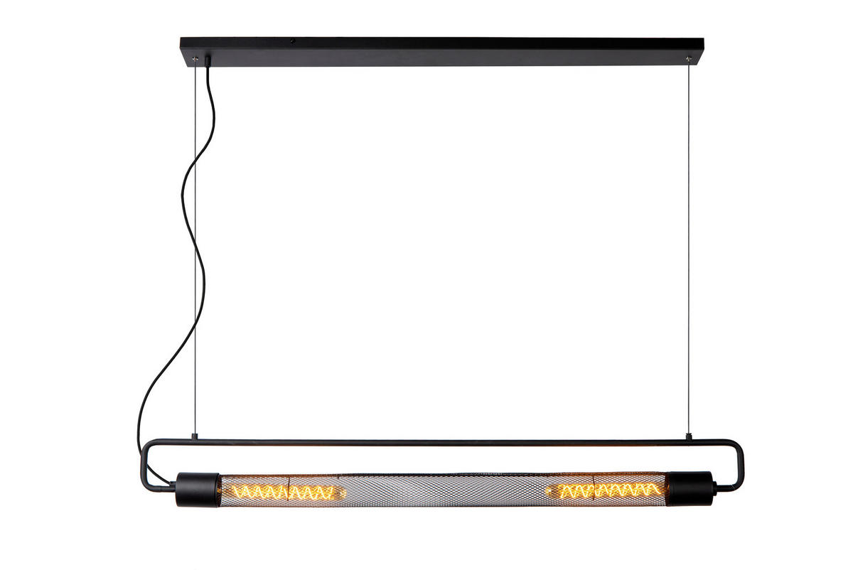 HÄNGELEUCHTE CALIXT 122/10/150 cm   - Schwarz, LIFESTYLE, Metall (122/10/150cm) - Lucide