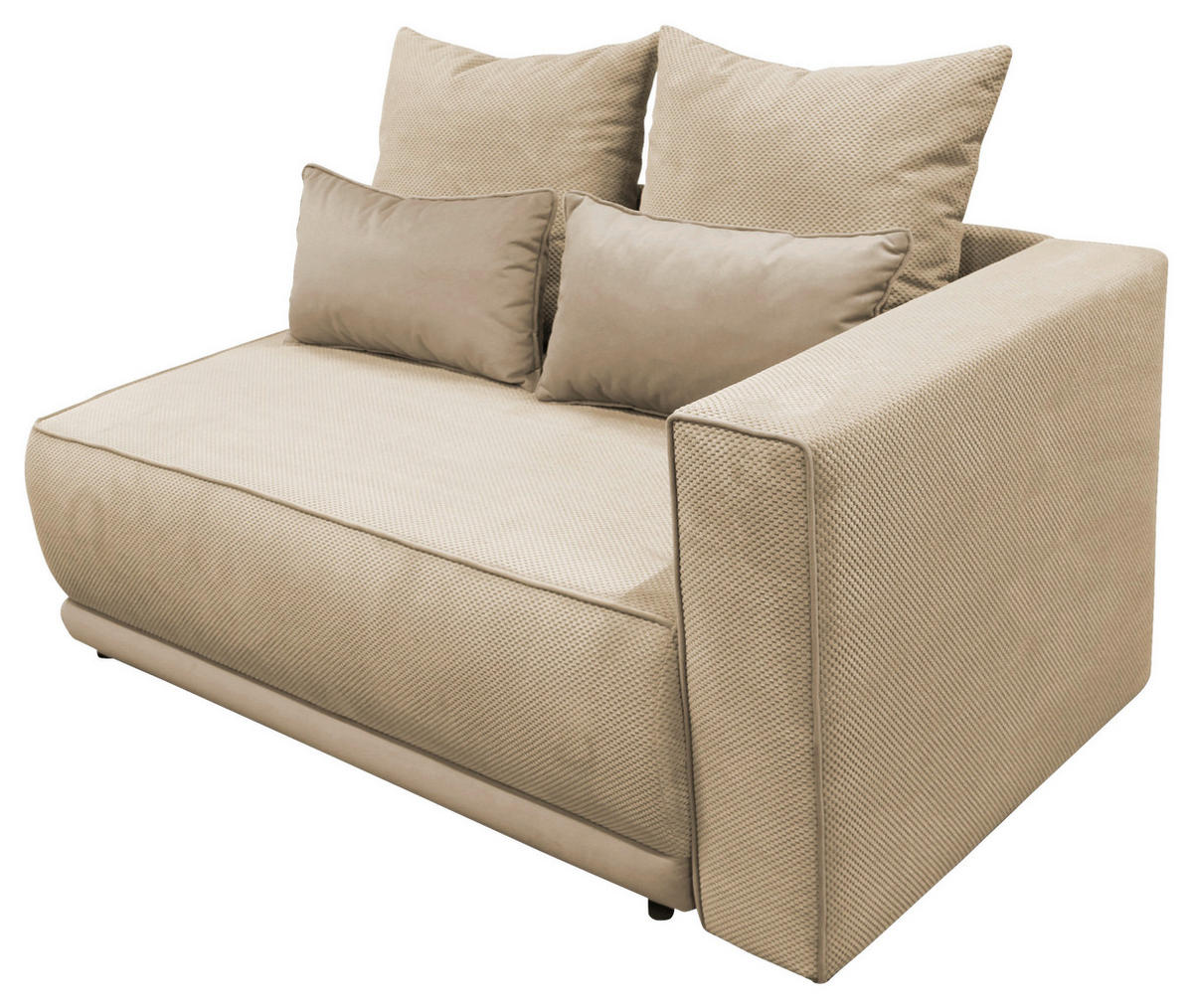 RÉCAMIERE in Plüsch Creme  - Creme/Rosa, Design, Kunststoff/Textil (168/73/99cm) - MID.YOU