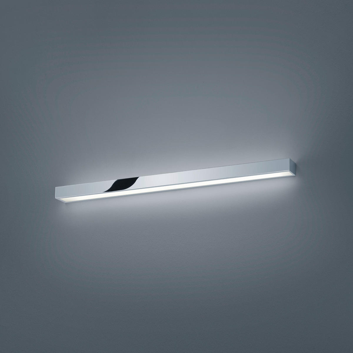 LED-WANDLEUCHTE 90/4,5/8 cm   - Chromfarben, Design, Glas/Metall (90/4,5/8cm) - Helestra
